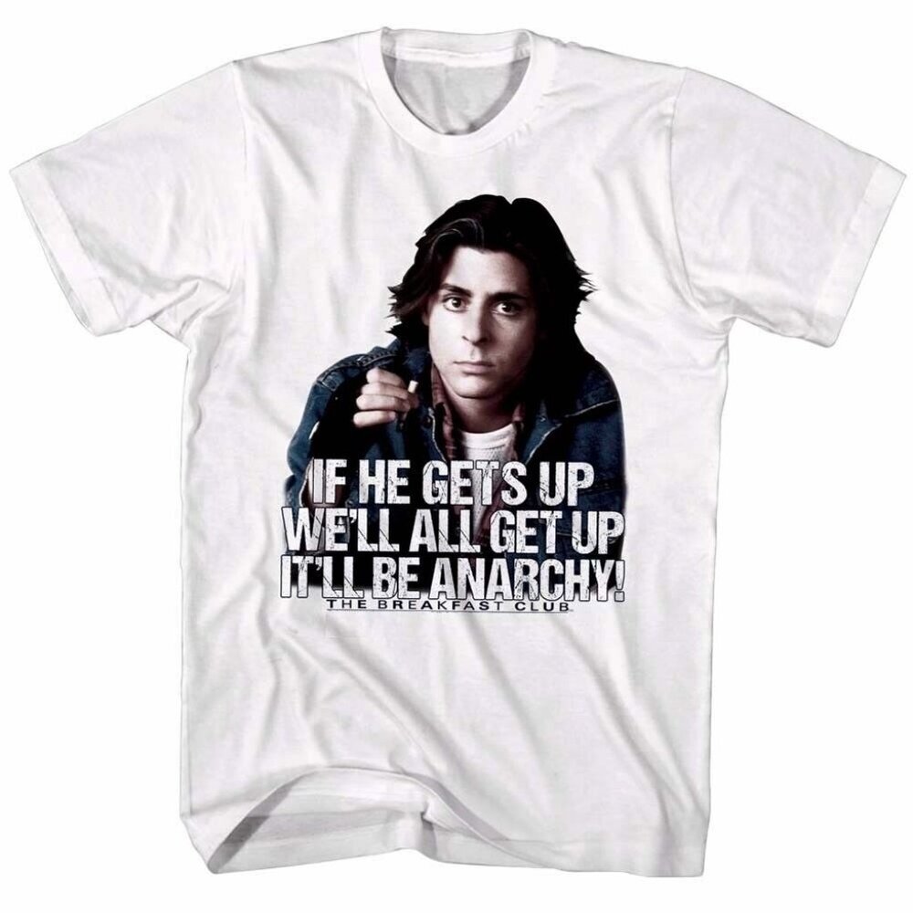 Breakfast Club John Bender Rebel T Shirt Anarchy Judd Nelson Retro Movie Tee